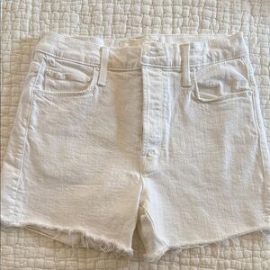 New Mother White Denim Women Shorts Size 26
